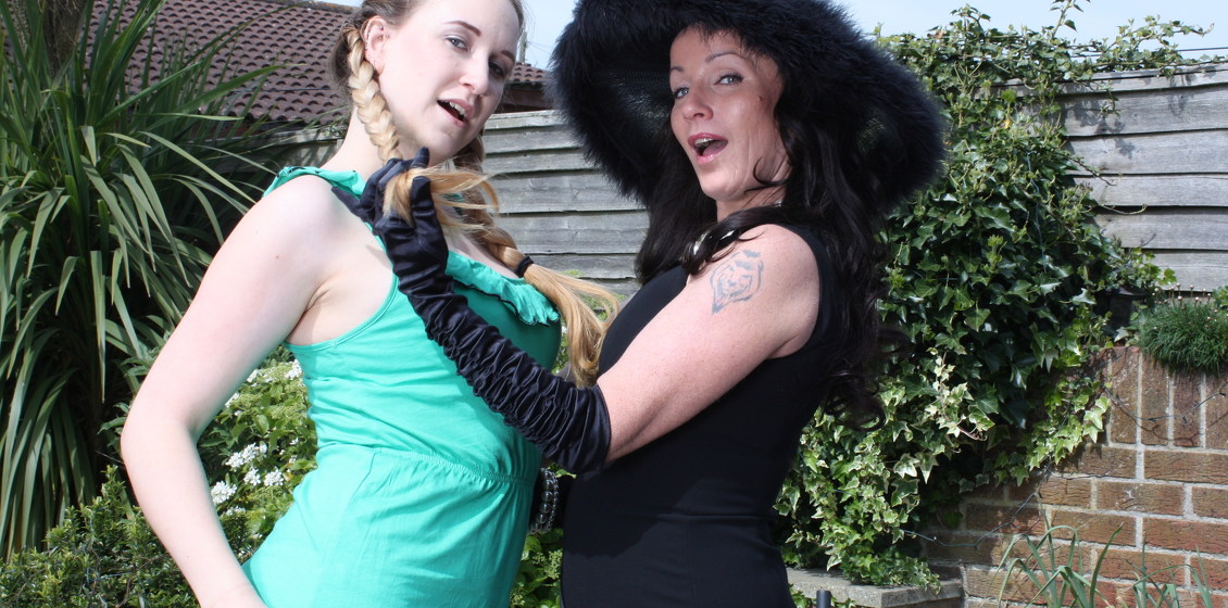 Two Sexy Lesbians Licking Eachothers Pussy Outside