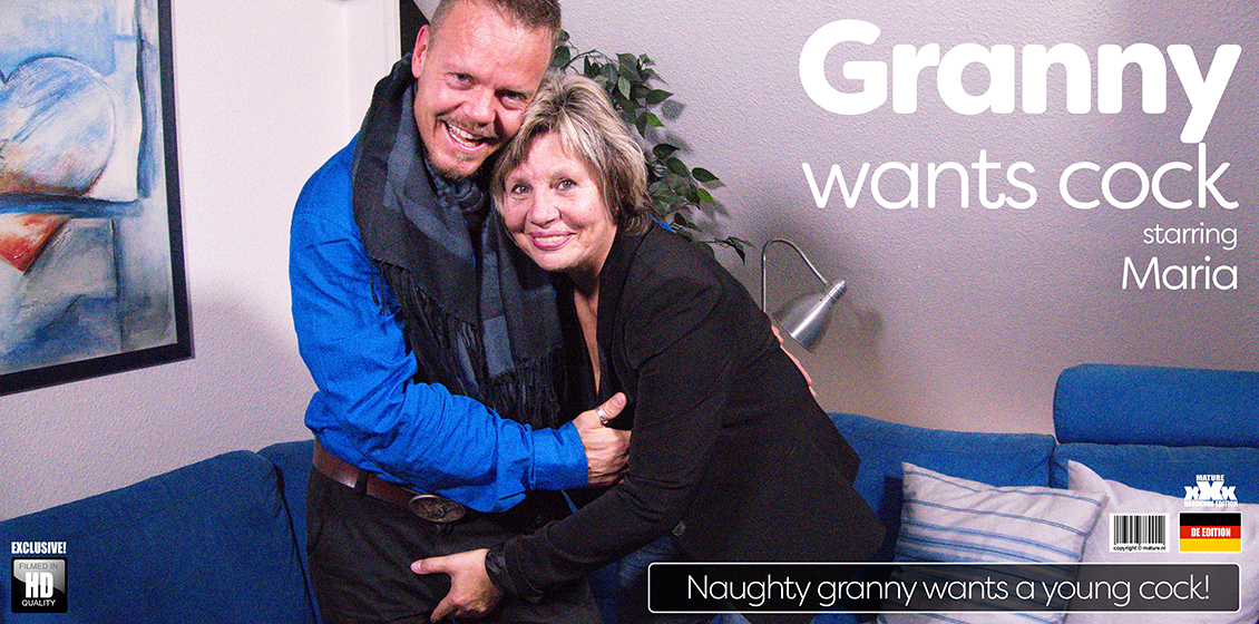 Naughty German Grandma Is in for a Hard Younger Cock