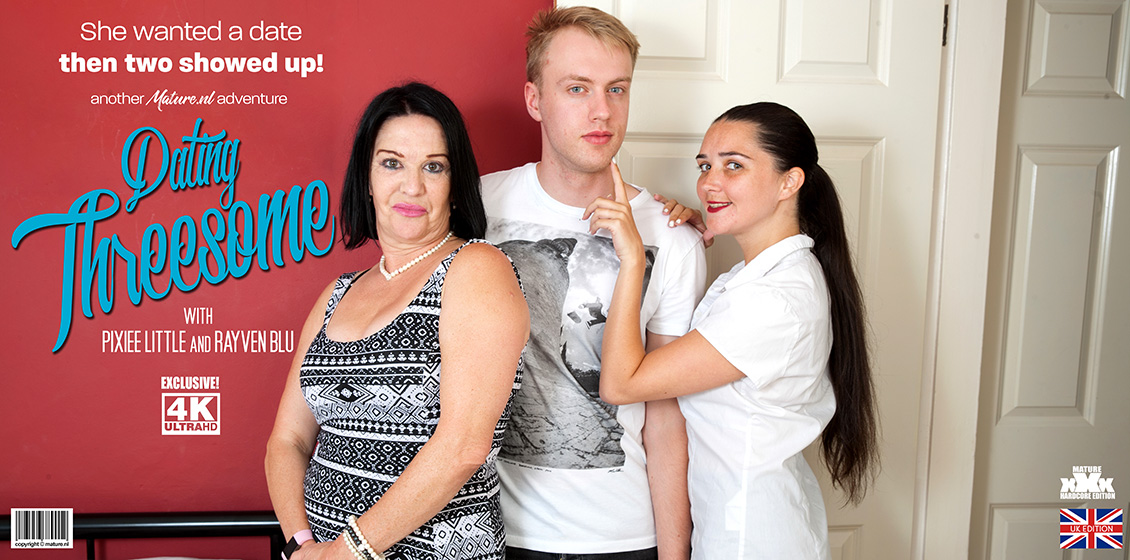 Pixiee Little & Rayven Blu Share a Big Cock in This Kinky Threesome!