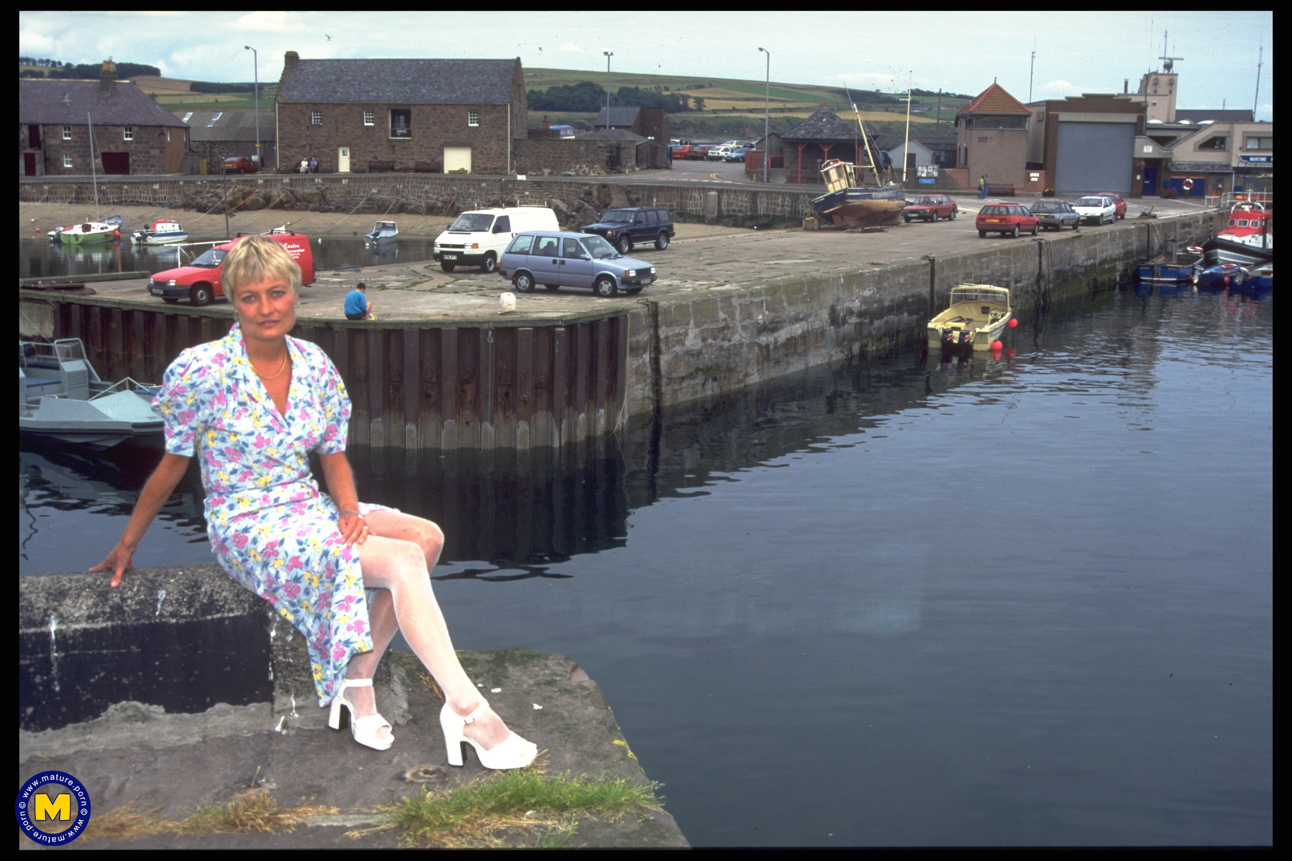 Vintage Mature Lady with Pierced Nipples and Pussy