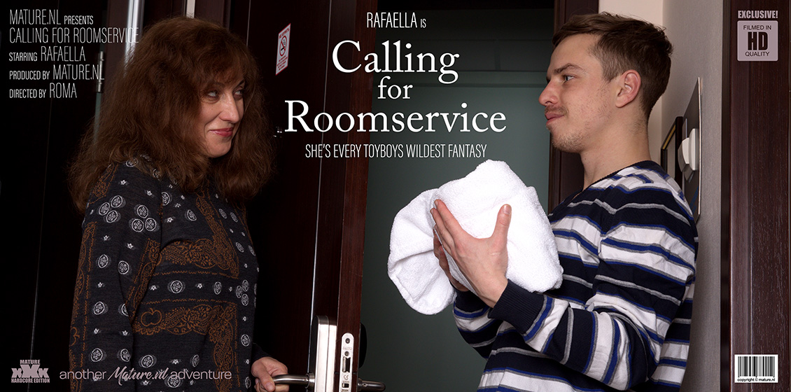 Mature Rafaella Wanted Some Extra Roomservice From Her Toyboy