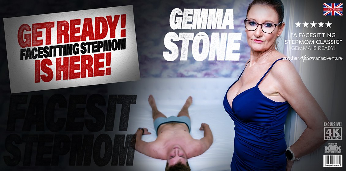MILF Gemma Stone has a facesitting fetish affair with her pussy and ass craving stepson