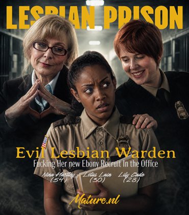 Lesbian MILF Warden Nina Hartley and Lily Cade Fuck Ebony Recruit Lotus Lain